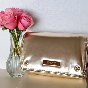 VERSACE Medusa Cosmetic Case Makeup Bag Gold Tone